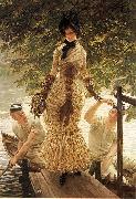 James Tissot On the Thames painting